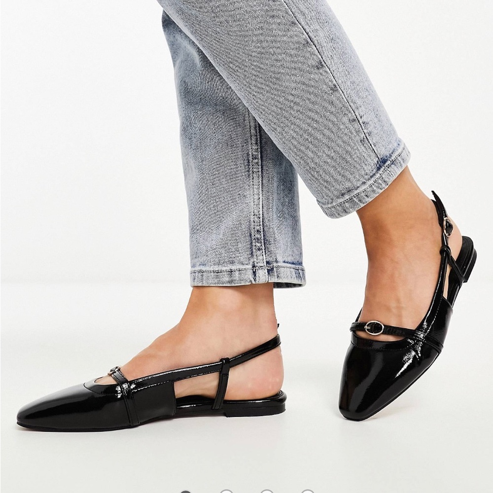 Wide Slingback Flats